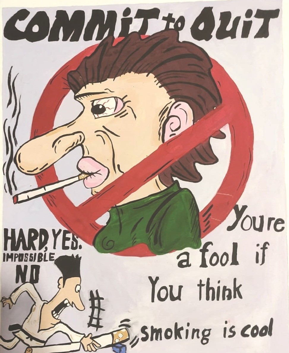 One of the entries of the virtual poster making event on the theme ‘Commit to Quit’ for the students of tobacco free educational institutions held in Kohima.